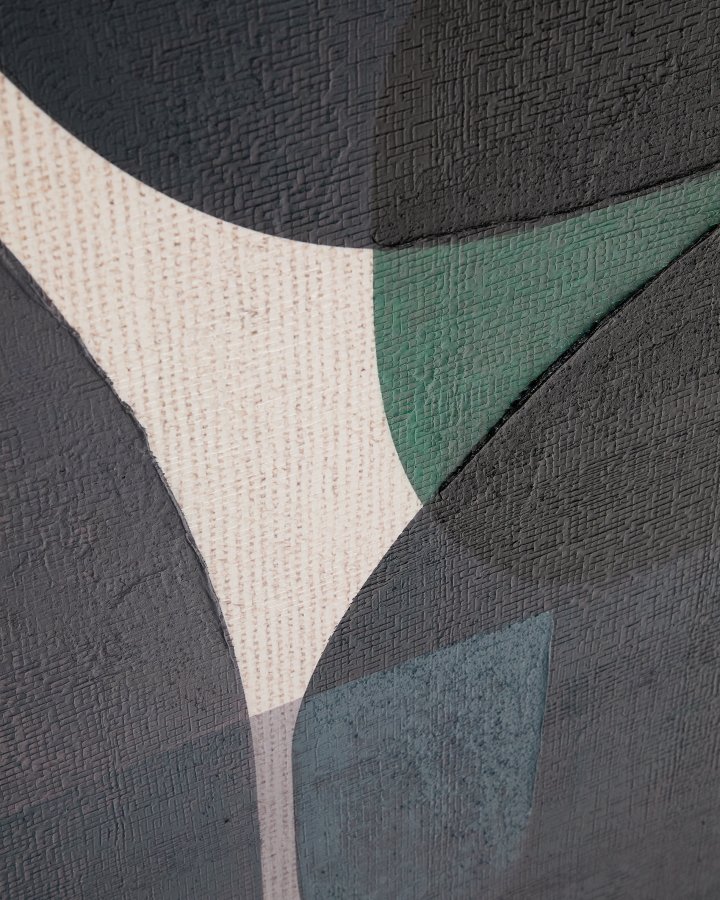 KAVE HOME Nemsa bl og grn abstrakt lrred, 100 x 80 cm