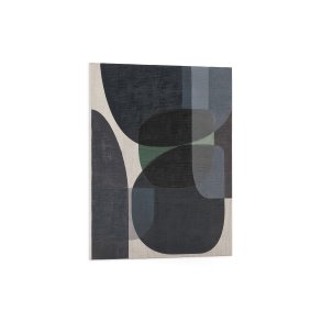 KAVE HOME Nemsa bl og grn abstrakt lrred, 100 x 80 cm