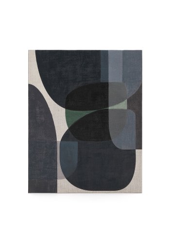 KAVE HOME Nemsa bl og grn abstrakt lrred, 100 x 80 cm