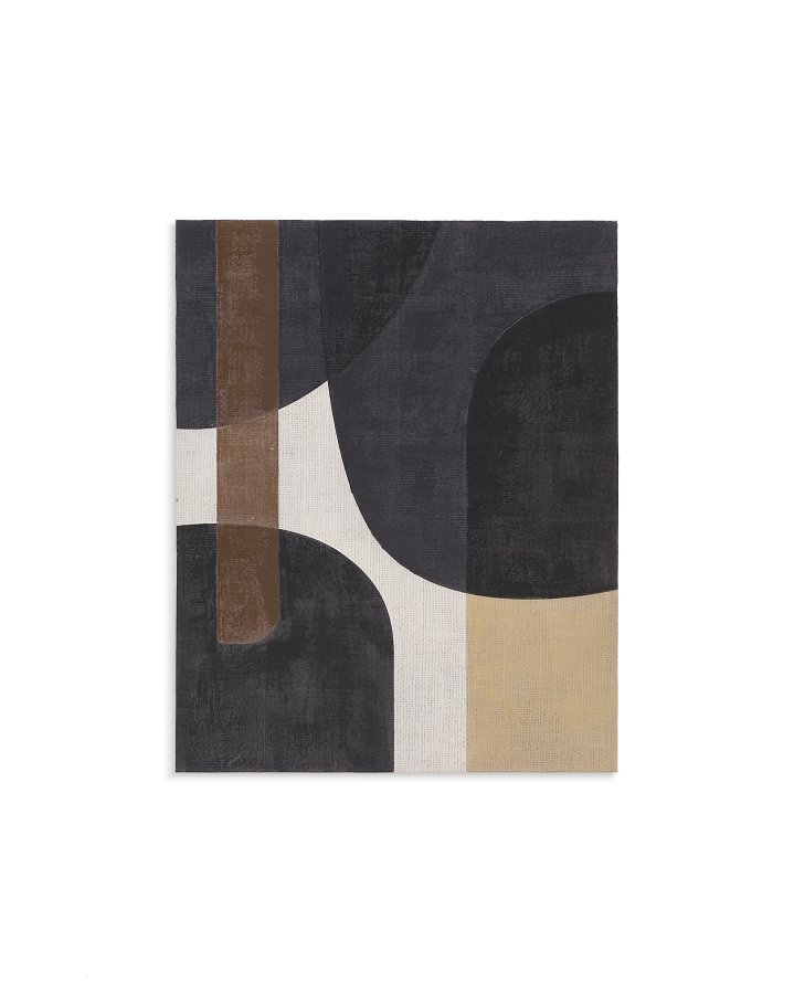 KAVE HOME Tonol, brunt abstrakt lrred, 100 x 80 cm