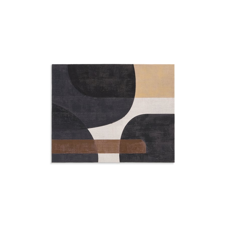 KAVE HOME Tonol, brunt abstrakt lrred, 100 x 80 cm