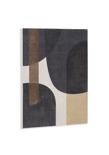 KAVE HOME Tonol, brunt abstrakt lrred, 100 x 80 cm