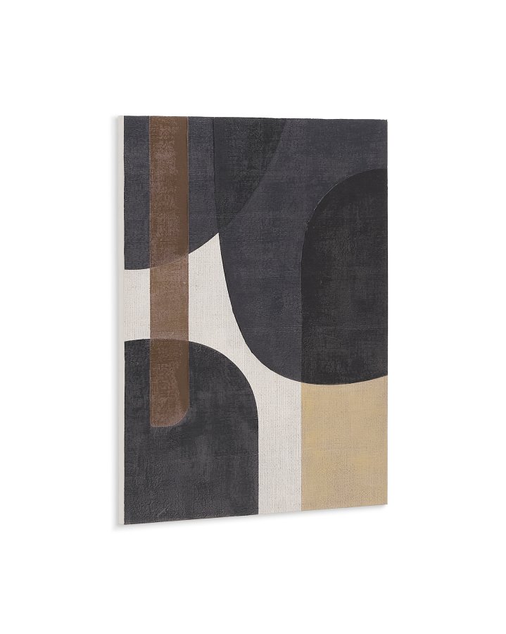 KAVE HOME Tonol, brunt abstrakt lrred, 100 x 80 cm