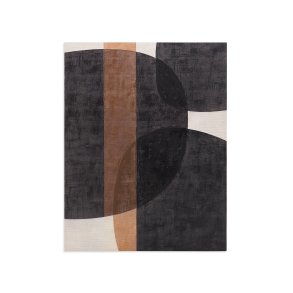 KAVE HOME Tonol, brunt abstrakt lrred, 180 x 140 cm