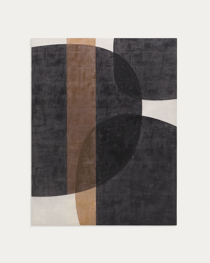 KAVE HOME Tonol, brunt abstrakt lrred, 180 x 140 cm