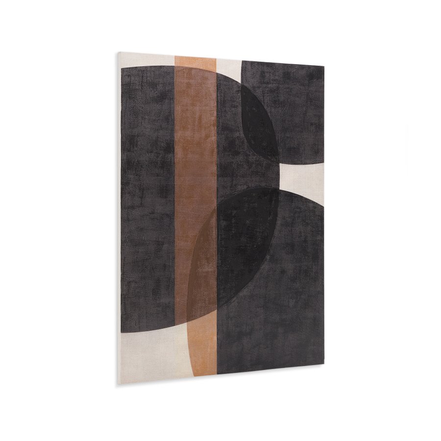 KAVE HOME Tonol, brunt abstrakt lrred, 180 x 140 cm