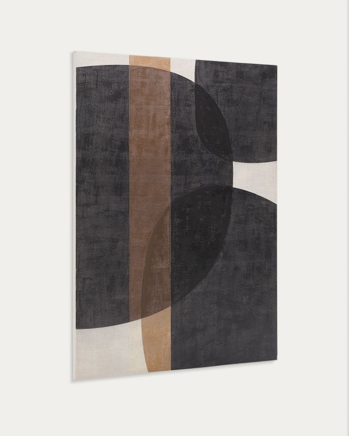 KAVE HOME Tonol, brunt abstrakt lrred, 180 x 140 cm