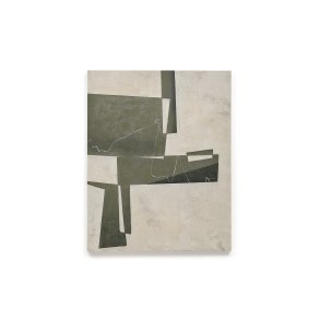 KAVE HOME Fida, grn abstrakt lrred, 118 x 94 cm