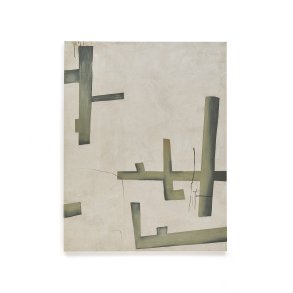 KAVE HOME Fida, grn abstrakt lrred, 180 x 140 cm