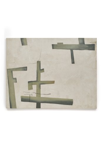 KAVE HOME Fida, grn abstrakt lrred, 180 x 140 cm