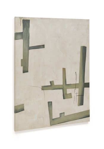 KAVE HOME Fida, grn abstrakt lrred, 180 x 140 cm