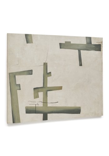 KAVE HOME Fida, grn abstrakt lrred, 180 x 140 cm