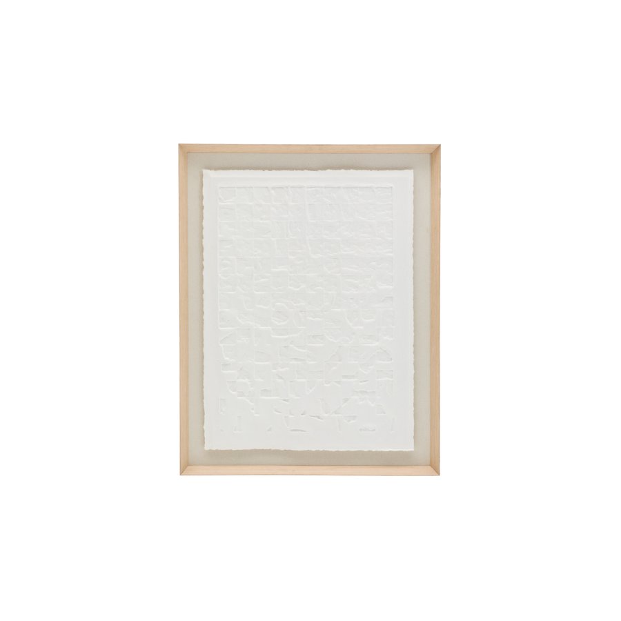 KAVE HOME Annia billede, rektangulr - hvid papmaché (90x70)