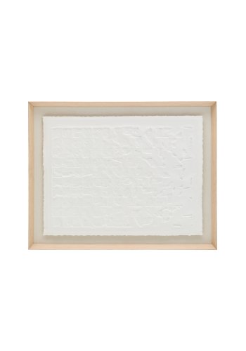 KAVE HOME Annia billede, rektangulr - hvid papmaché (90x70)