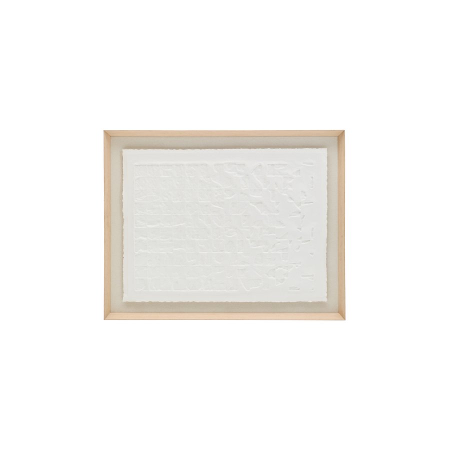 KAVE HOME Annia billede, rektangulr - hvid papmaché (90x70)