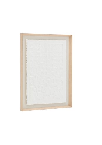 KAVE HOME Annia billede, rektangulr - hvid papmaché (90x70)