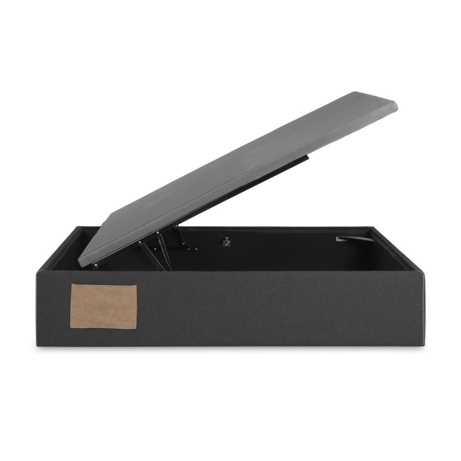 KAVE HOME Matters foldesofa, m. opbevaring - sort stof (til en 90x190 cm madras)