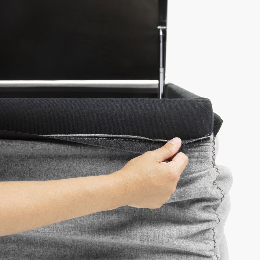 KAVE HOME Matters foldesofa, m. opbevaring - gr stof (til en 90x190 cm madras)