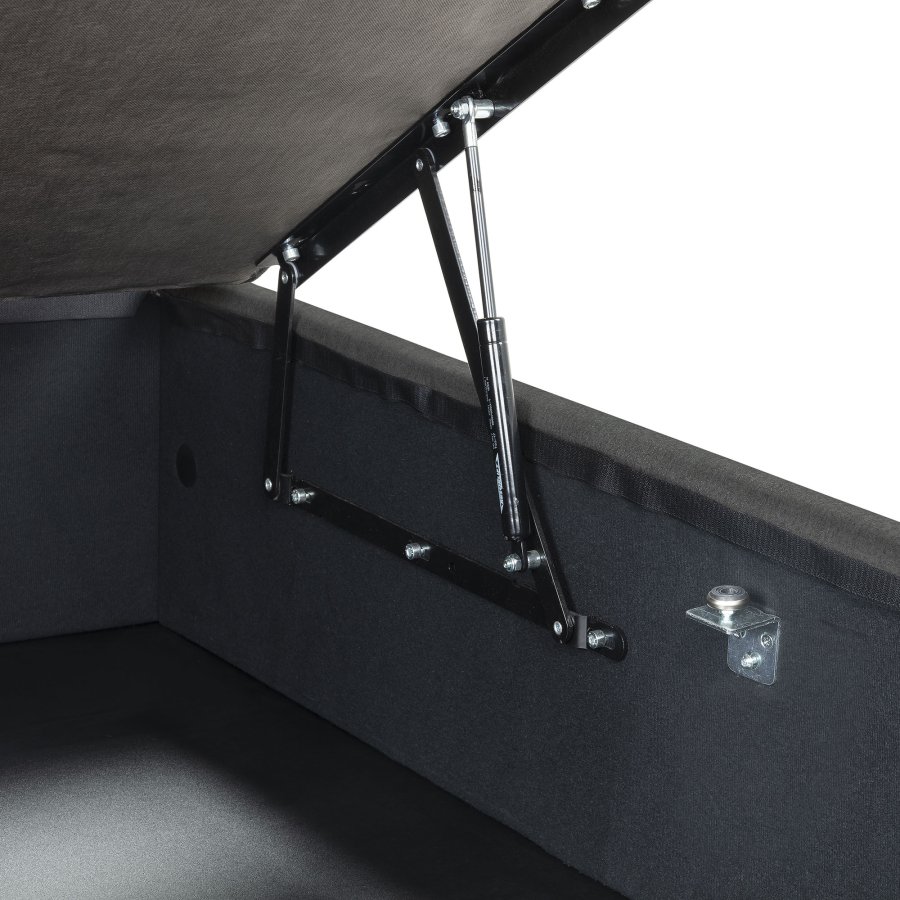 KAVE HOME Matters foldesofa, m. opbevaring - sort stof (til en 150x190 cm madras)