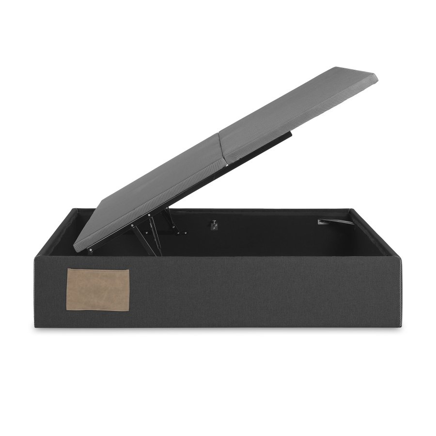 KAVE HOME Matters foldesofa, m. opbevaring - sort stof (til en 150x190 cm madras)