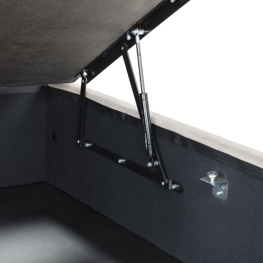 KAVE HOME Matters foldesofa, m. opbevaring - beige stof (til en 180x200 cm madras)