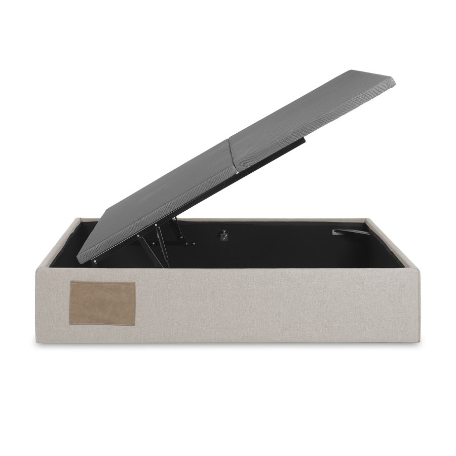 KAVE HOME Matters foldesofa, m. opbevaring - beige stof (til en 180x200 cm madras)