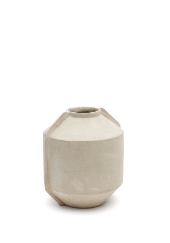 KAVE HOME Meja beige pap-maché vase 38 cm