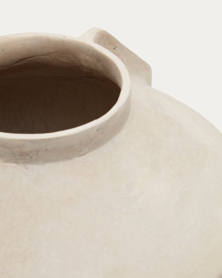 KAVE HOME Meja beige pap-maché vase 38 cm