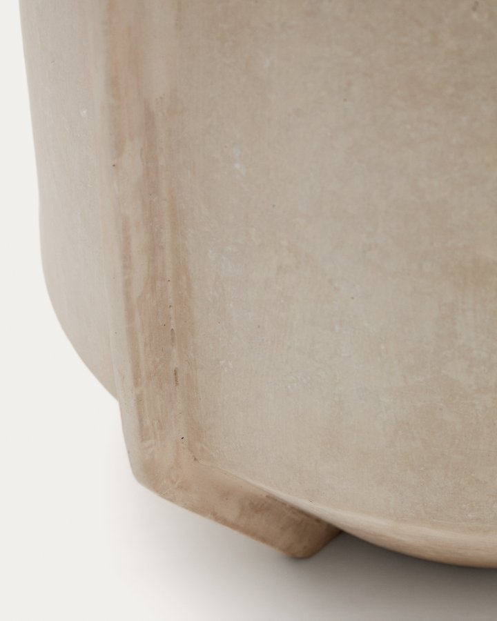 KAVE HOME Meja beige pap-maché vase 38 cm