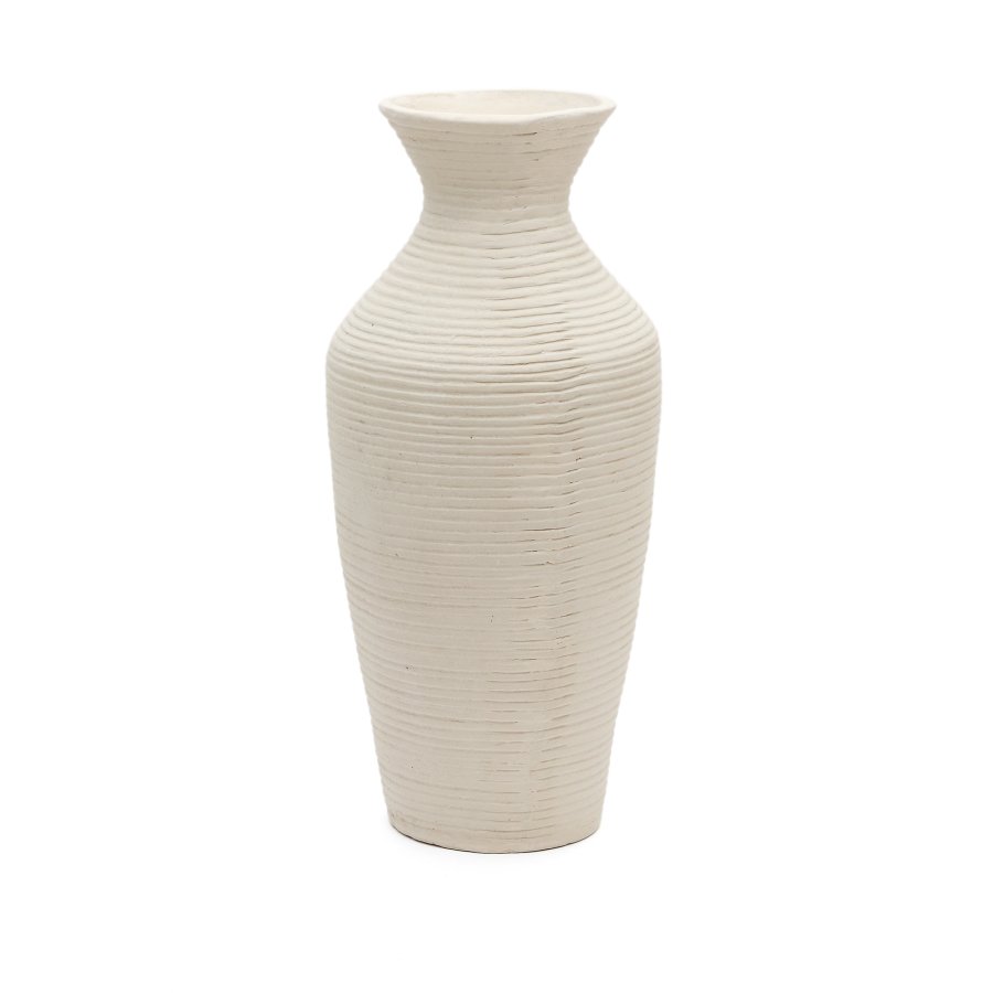 KAVE HOME Pria hvid, papmaché vase, 72 cm
