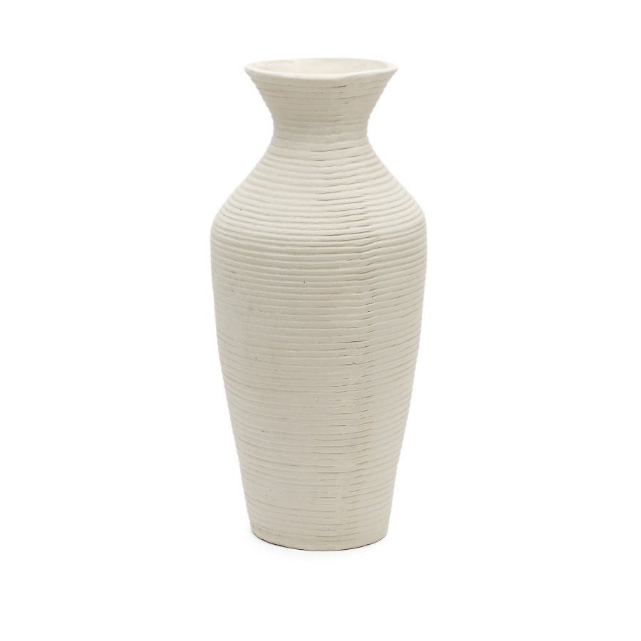 KAVE HOME Pria hvid, papmaché vase, 72 cm