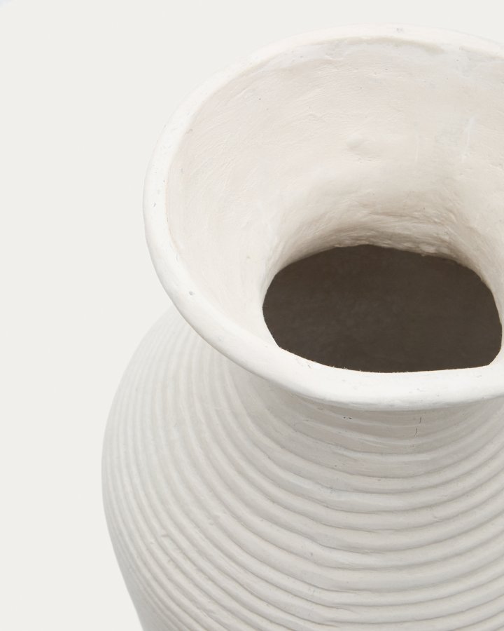 KAVE HOME Pria hvid, papmaché vase, 72 cm