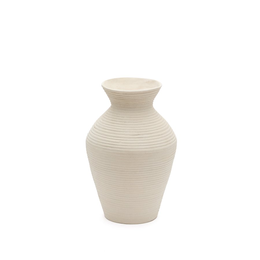 KAVE HOME Pria hvid, papmaché vase, 51 cm