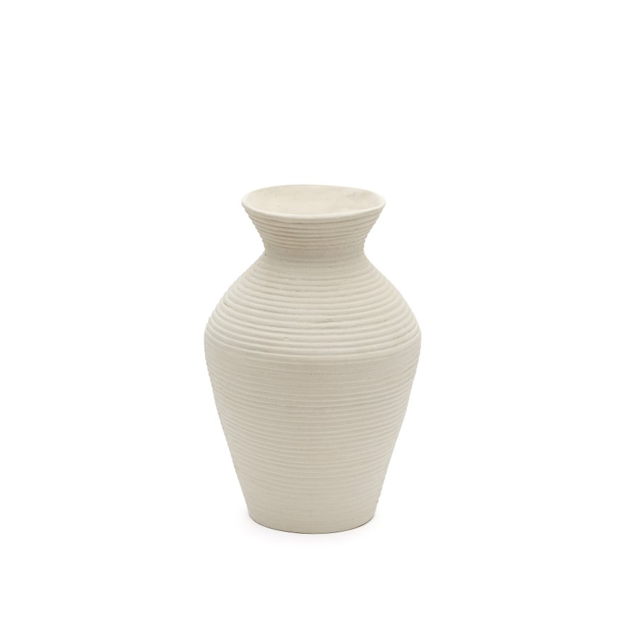 KAVE HOME Pria hvid, papmaché vase, 51 cm