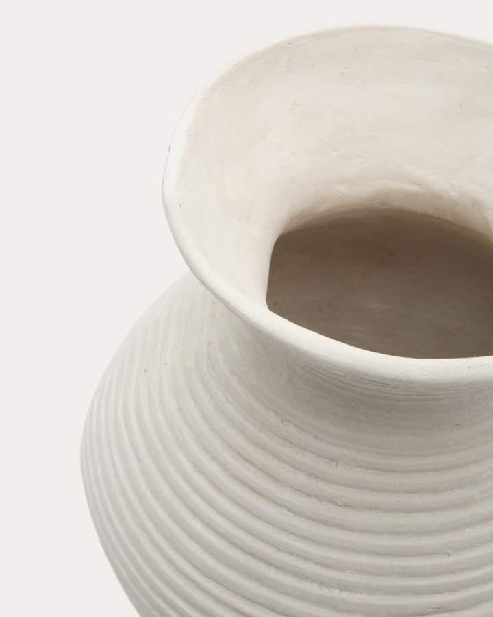 KAVE HOME Pria hvid, papmaché vase, 51 cm