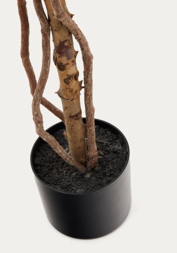 KAVE HOME Kunstig Ficus tr i sort potte 180 cm