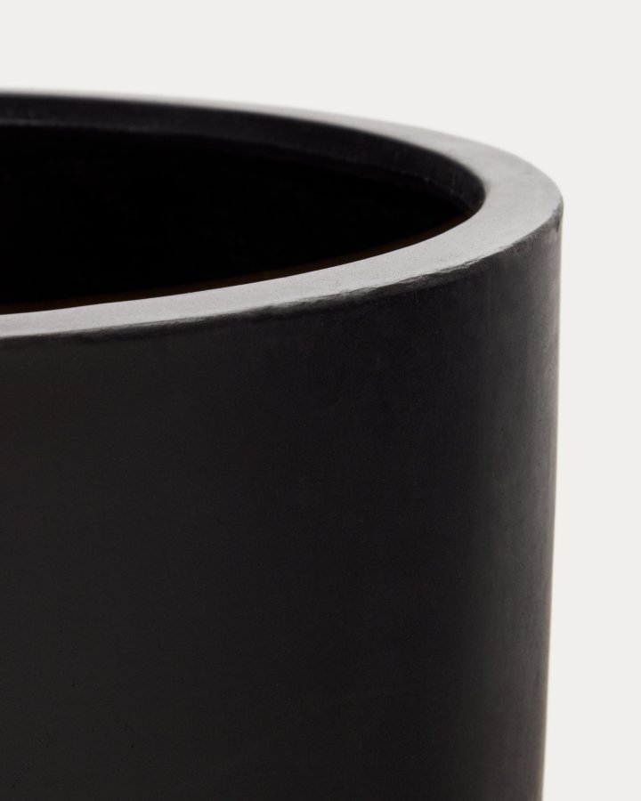 KAVE HOME Aiguablava urtepotte, rund - sort cement (62)