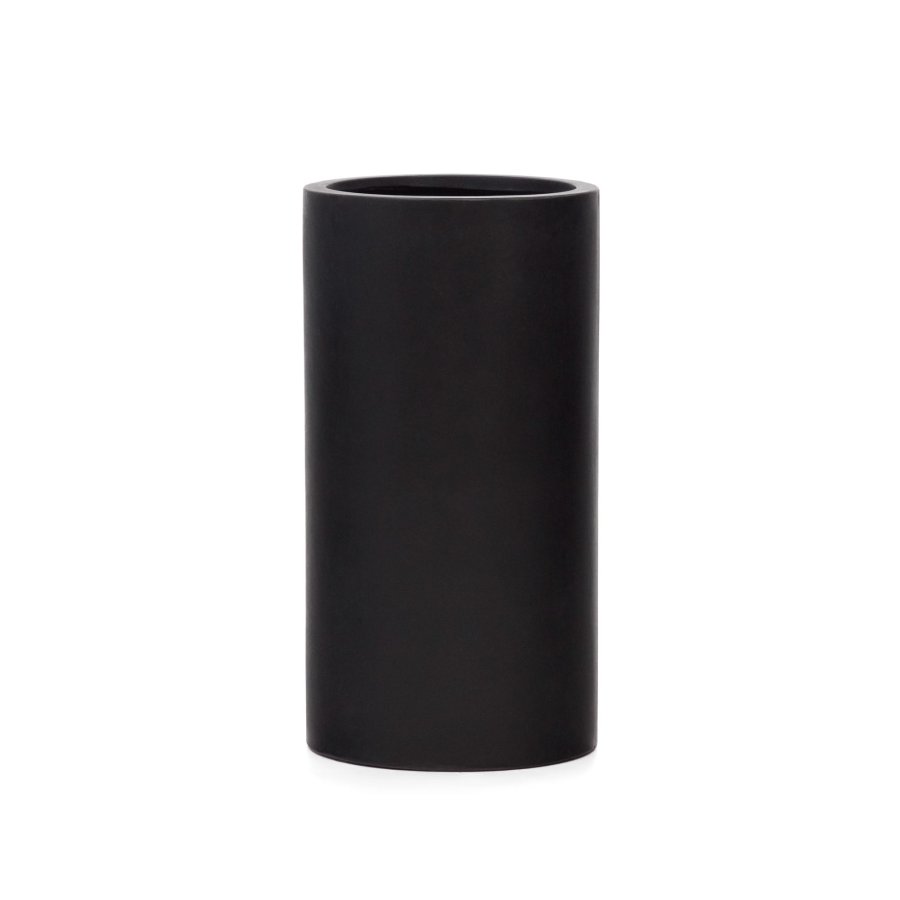 KAVE HOME Aiguablava urtepotte, rund - sort cement (42)