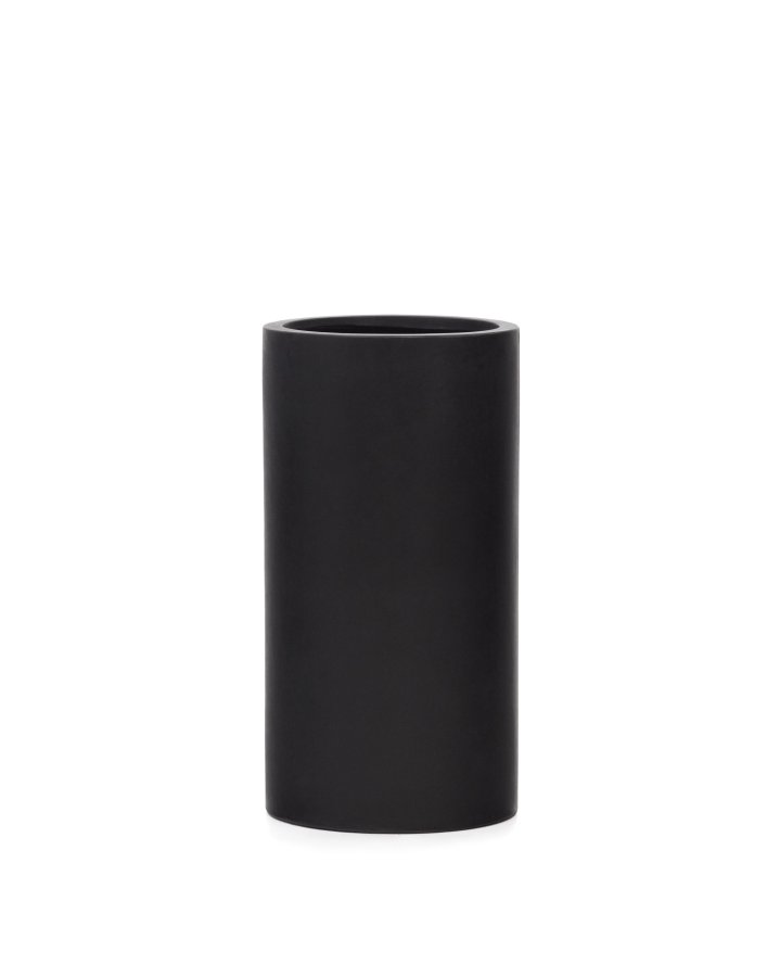 KAVE HOME Aiguablava urtepotte, rund - sort cement (42)