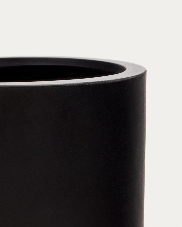 KAVE HOME Aiguablava urtepotte, rund - sort cement (42)