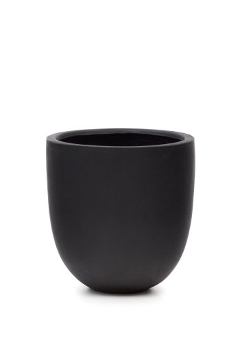 KAVE HOME Aiguablava urtepotte, rund - sort cement (56)
