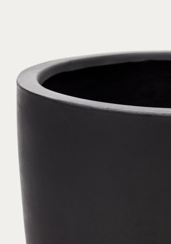 KAVE HOME Aiguablava urtepotte, rund - sort cement (56)