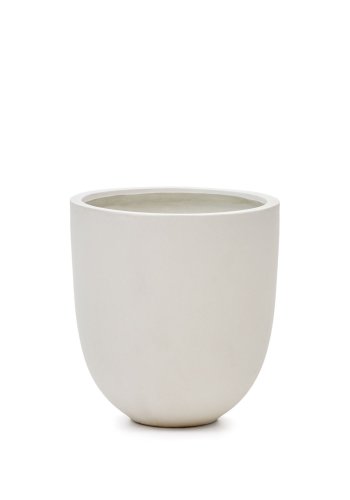 KAVE HOME Aiguablava urtepotte, rund - hvid cement (62)