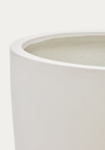 KAVE HOME Aiguablava urtepotte, rund - hvid cement (62)
