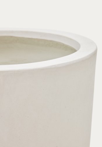 KAVE HOME Aiguablava urtepotte, rund - hvid cement (39)