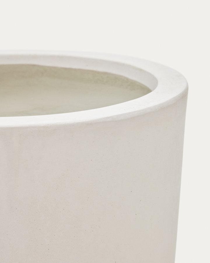 KAVE HOME Aiguablava urtepotte, rund - hvid cement (39)