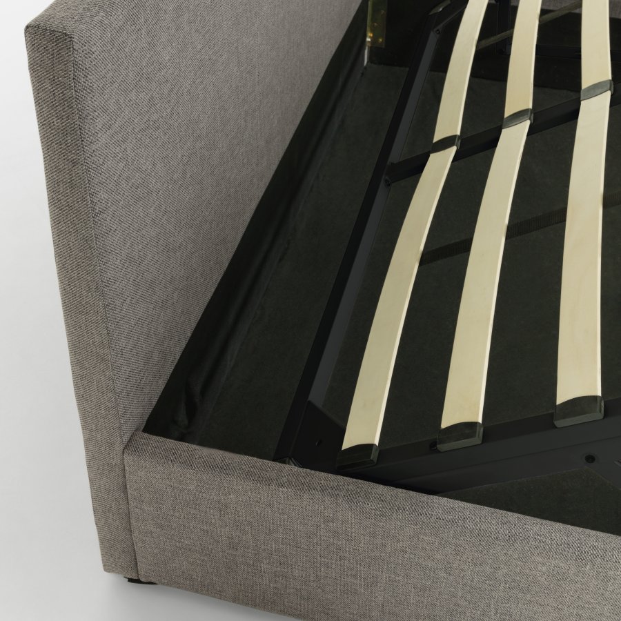 KAVE HOME Nahiri sengeramme, m. sengegavl og opbevaring - gr (til en 160x200 cm madras)