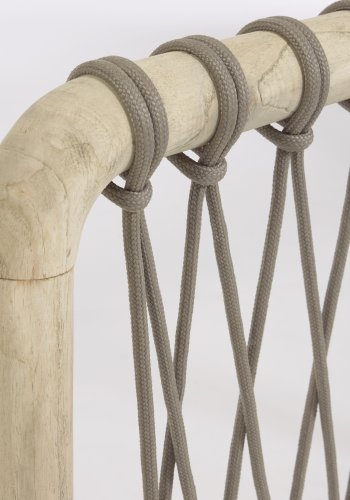 KAVE HOME Aberash sengegavl - natur mindi tr og gr snor (til 160 cm senge)