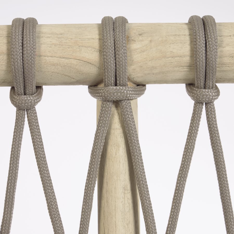 KAVE HOME Aberash sengegavl - natur mindi tr og gr snor (til 160 cm senge)