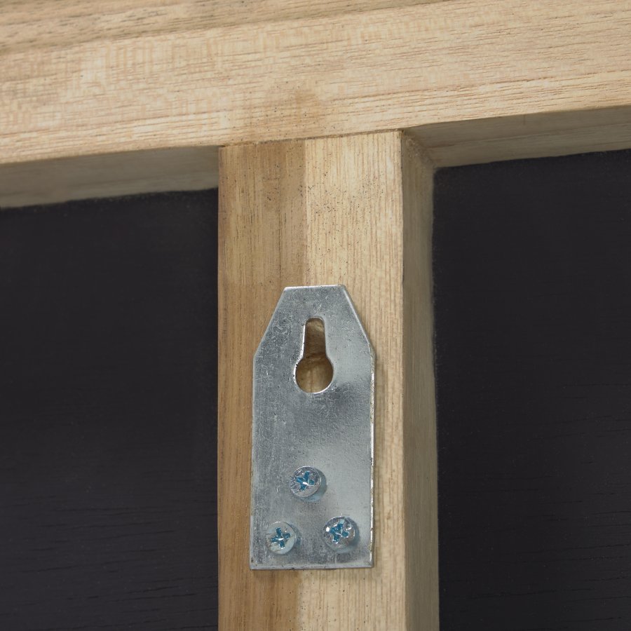 KAVE HOME Natesa sengegavl - natur koskind og teaktr (til 160 cm senge)